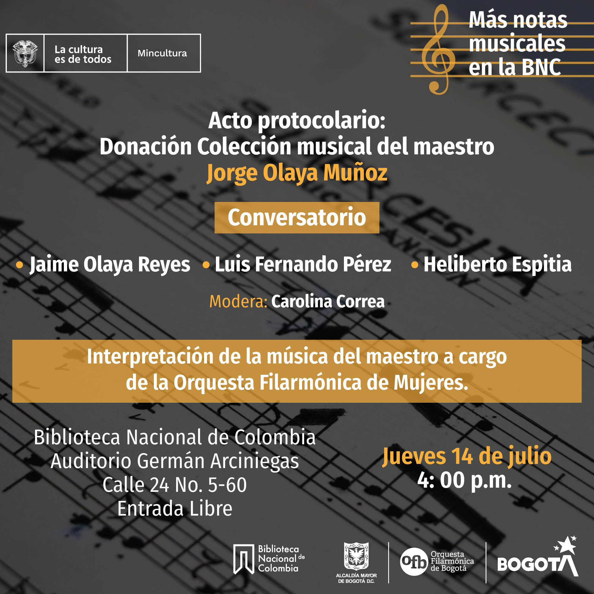Donación colección musical del maestro Jorge Olaya Muñoz