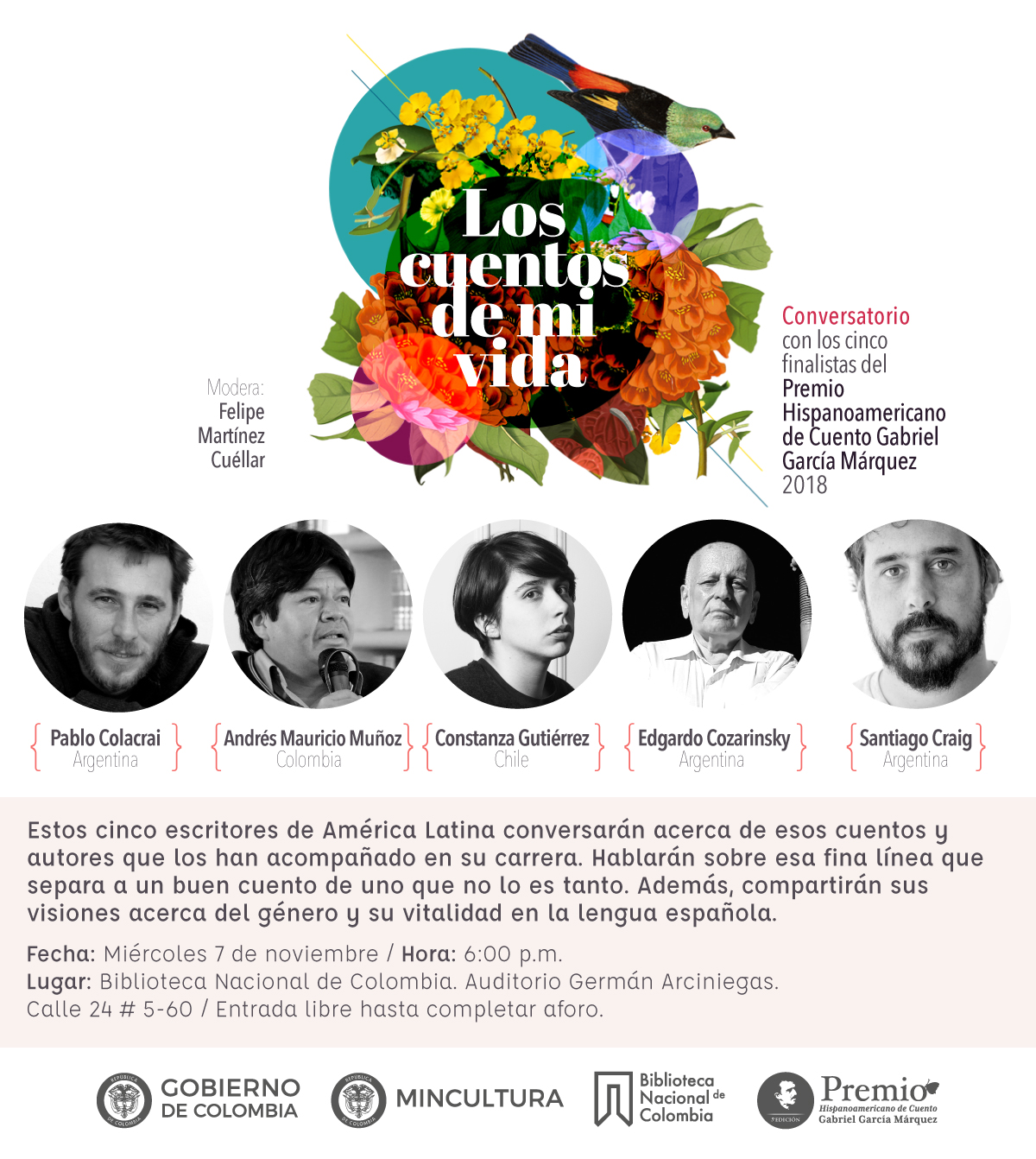 Noticias Cinco escritores de América Latina aspiran al Premio  Hispanoamericano de Cuento Gabriel García Márquez 2018